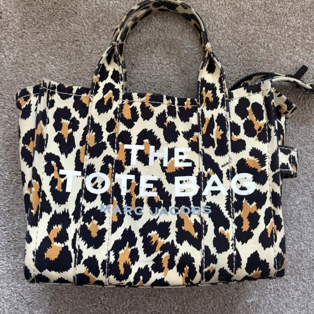 Marc Jacobs Black and Brown Leopard Tote